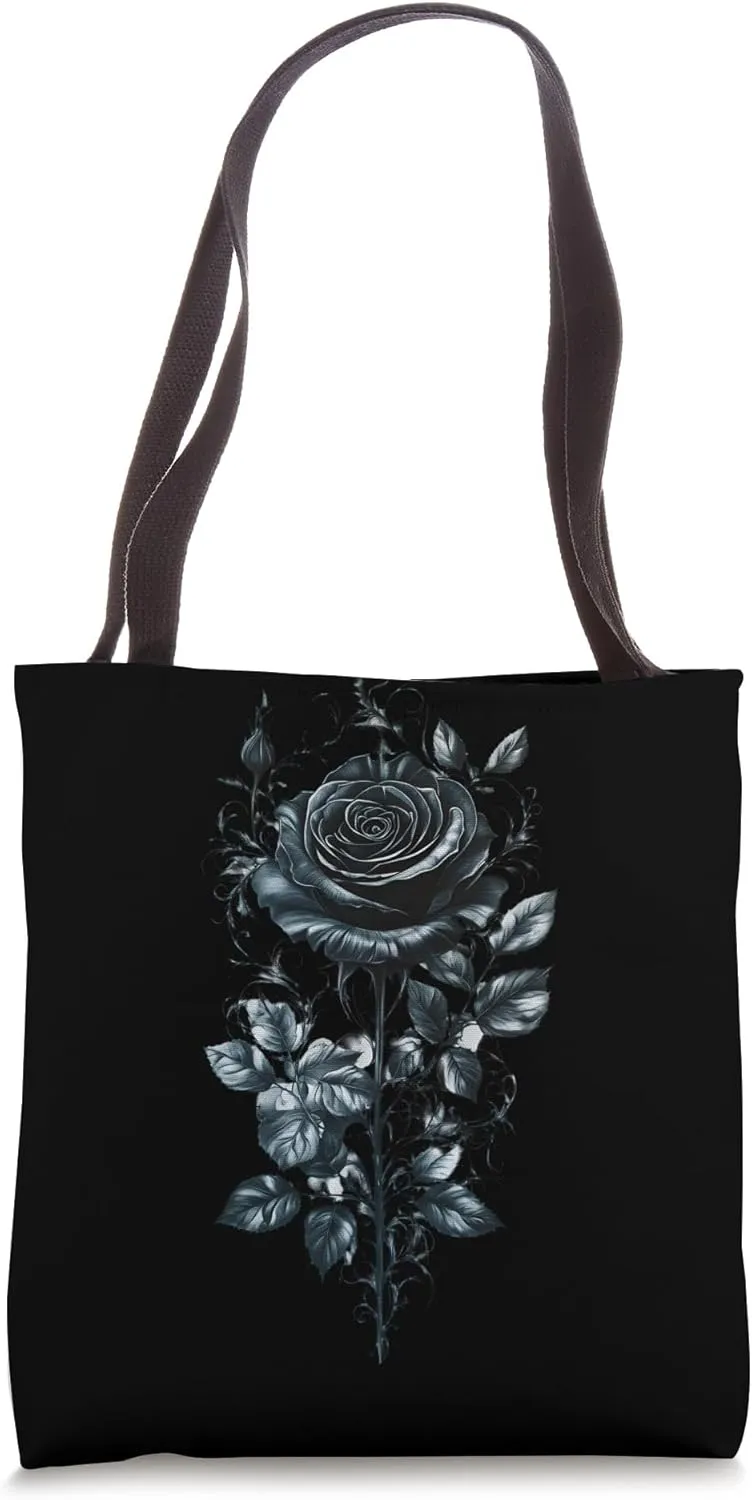 Black Rose Flower Botanist Garden Flower Rose Tote Bag
