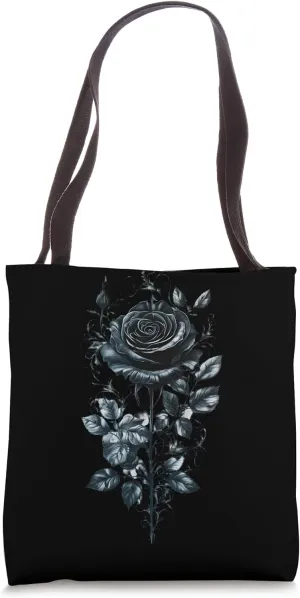 Black Rose Flower Botanist Garden Flower Rose Tote Bag