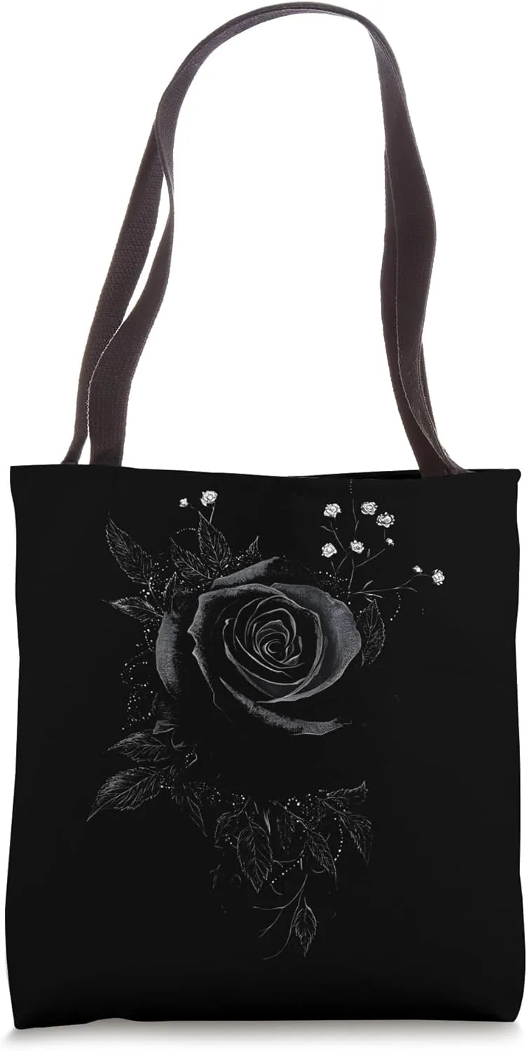Black Rose Flower Botanist Garden Flower Rose Tote Bag