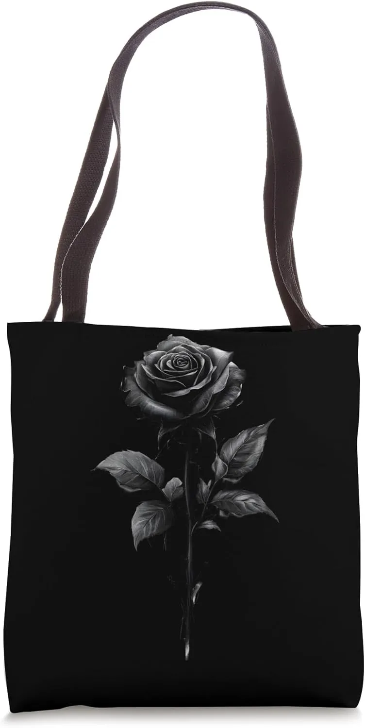 Black Rose Flower Botanist Garden Flower Rose Tote Bag