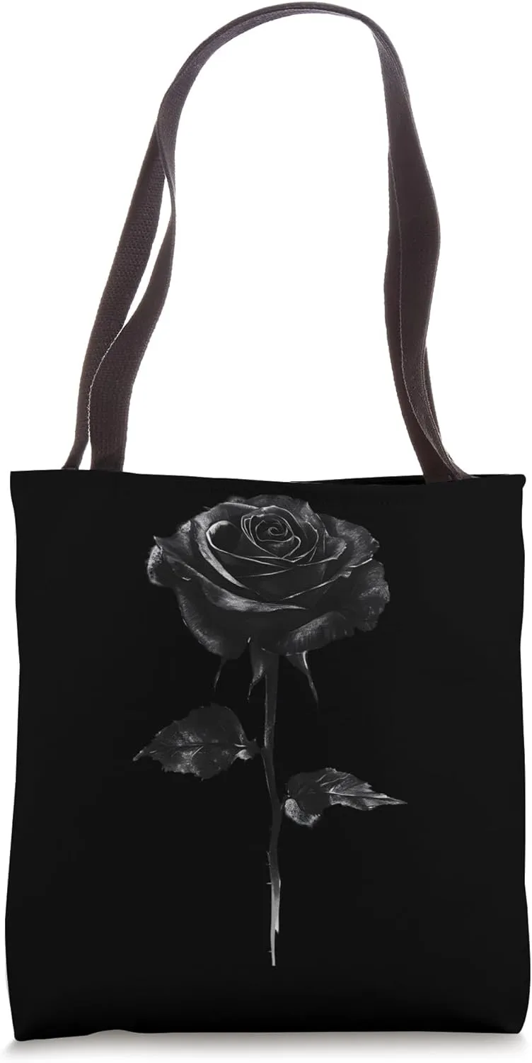 Black Rose Flower Botanist Garden Flower Rose Tote Bag
