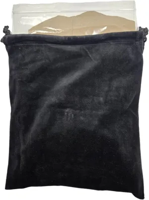 Black Velvet Cremains Bag – X-Large (13” x15”) – Designed for USE INSIDE THE URN – Includes Resealable Plastic Bag for Secure Containment of Ashes.