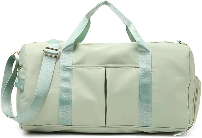 Blackwheel Sports Gym Bag With Shoe Bag Wet Bag Duffle Bag Waterproof Travel Bag for Women Men Cute Gym Bag Fruit Green 29L