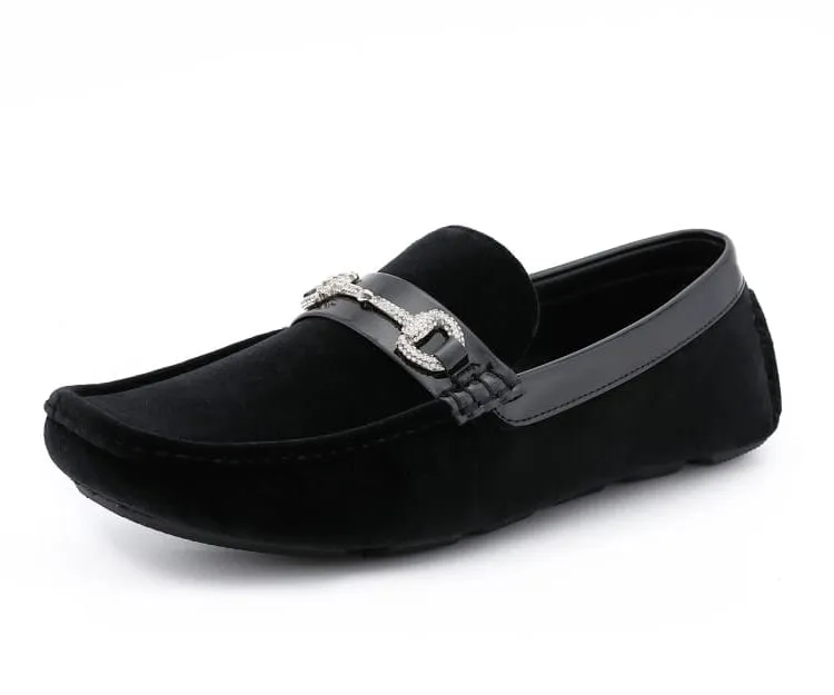 Bling Black Moccasin Shoes