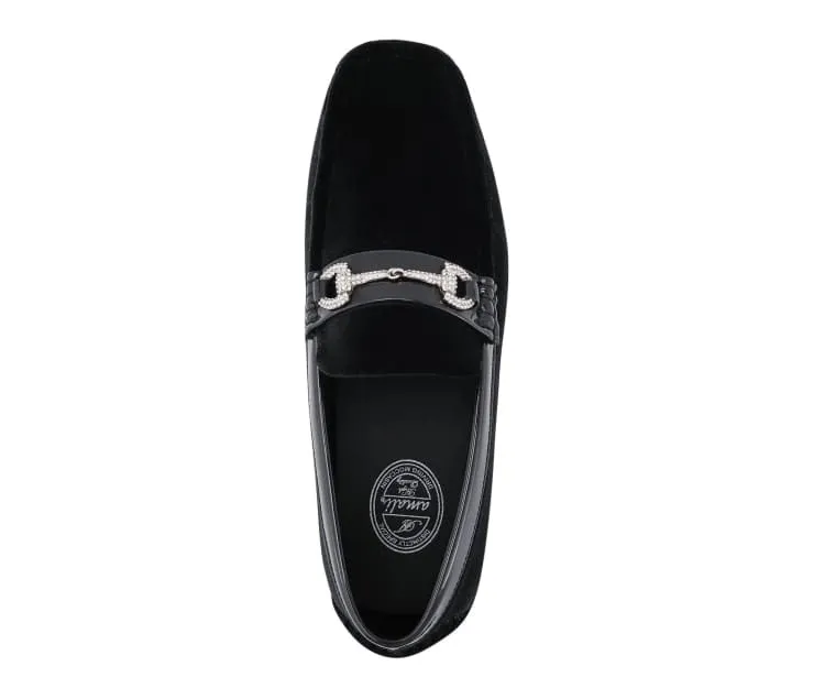 Bling Black Moccasin Shoes