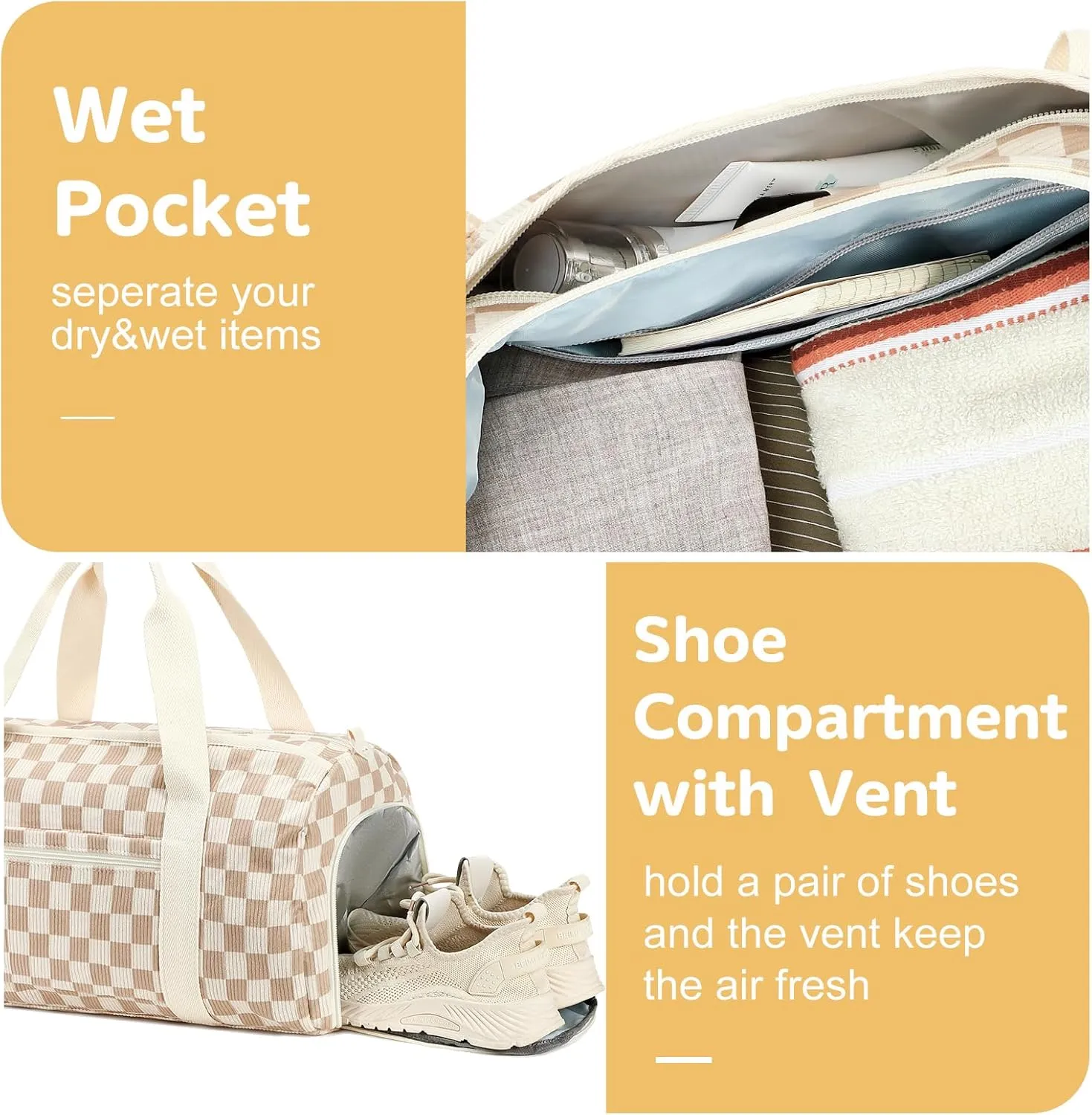 BLUBOON Duffle Bag Girls Kids Cute Gym Bag with Shoes Compartment & Wet Separation Waterproof Sports Overnight Travel Bag