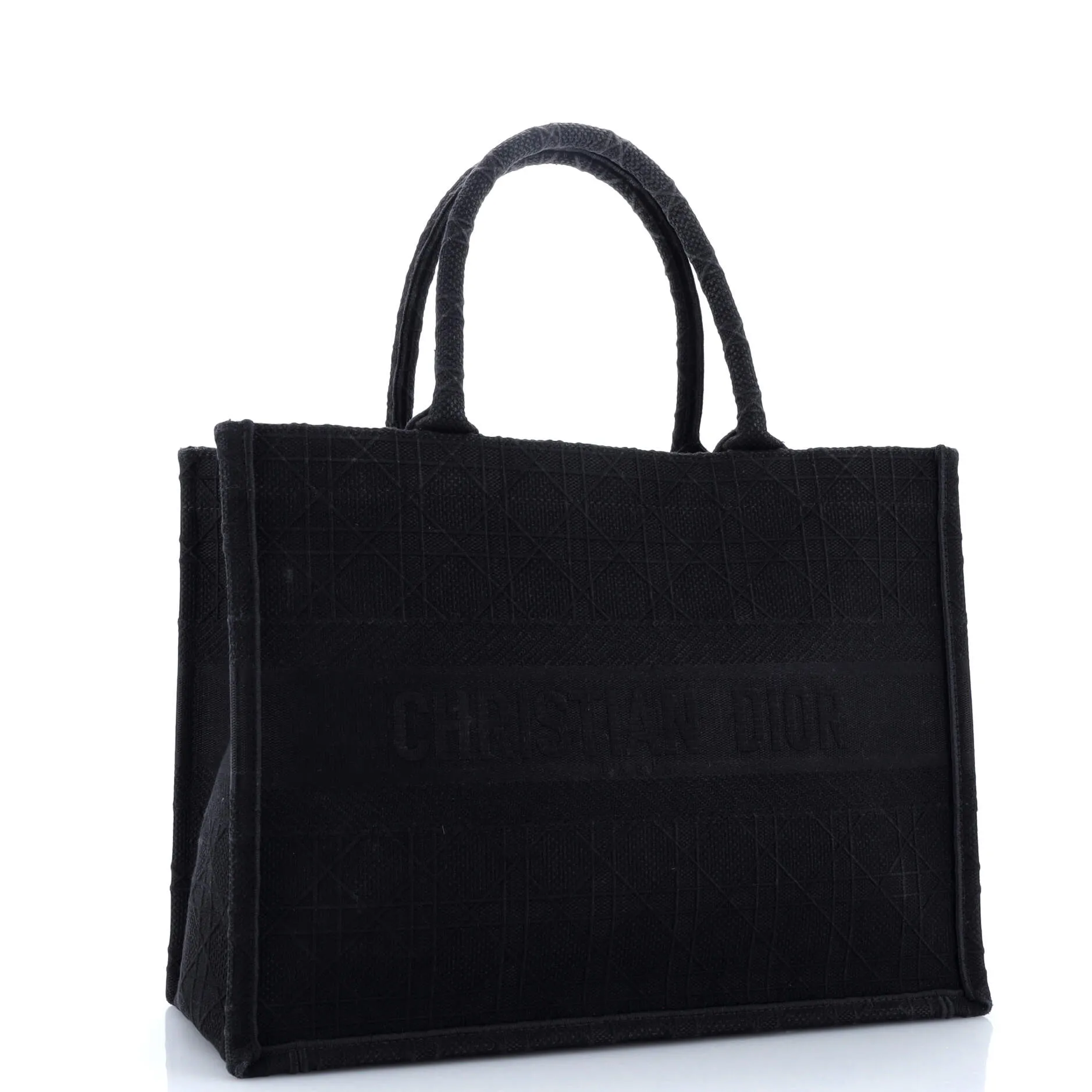 Book Tote Cannage Embroidered Canvas Medium