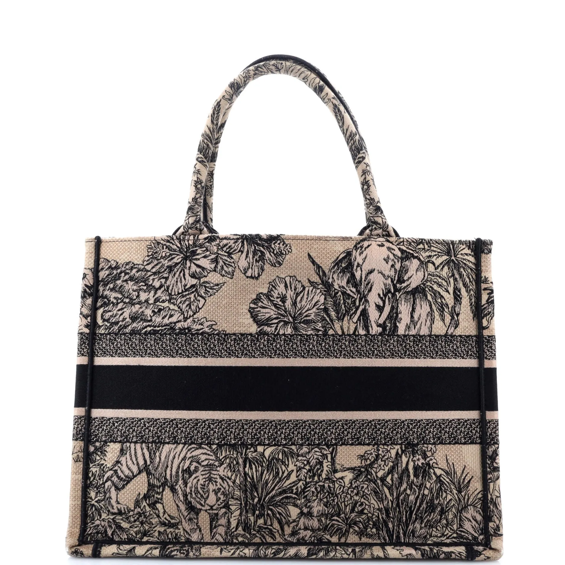 Book Tote Embroidered Canvas Medium