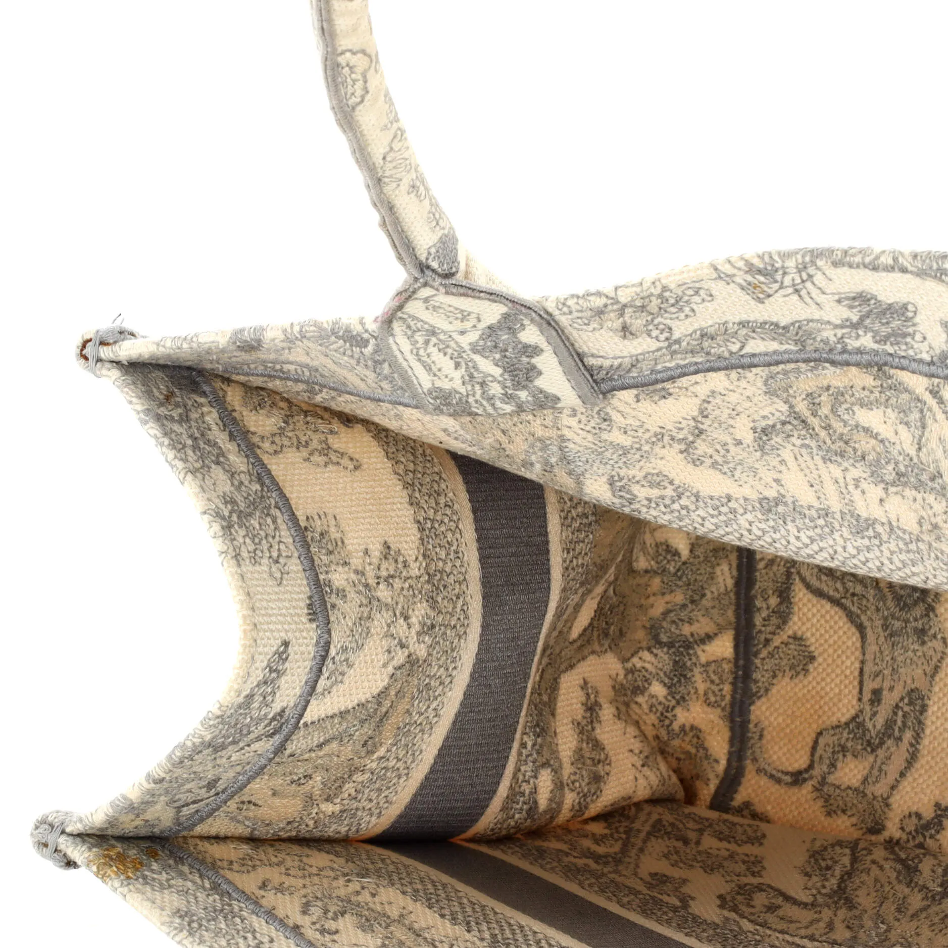 Book Tote Embroidered Canvas Medium