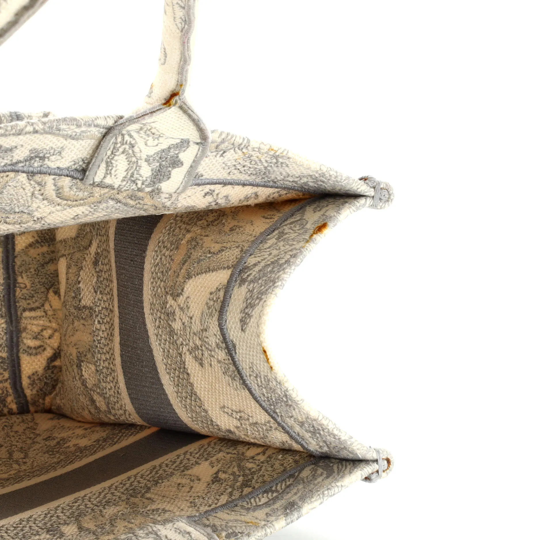 Book Tote Embroidered Canvas Medium