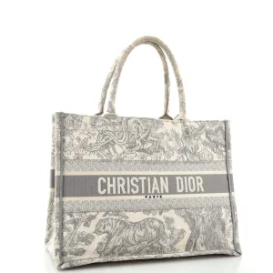 Book Tote Embroidered Canvas Medium