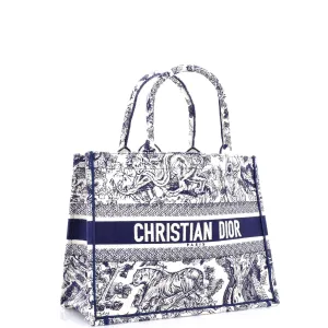 Book Tote Embroidered Canvas Medium