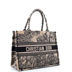 Book Tote Embroidered Canvas Medium