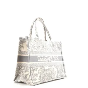 Book Tote Embroidered Canvas Medium