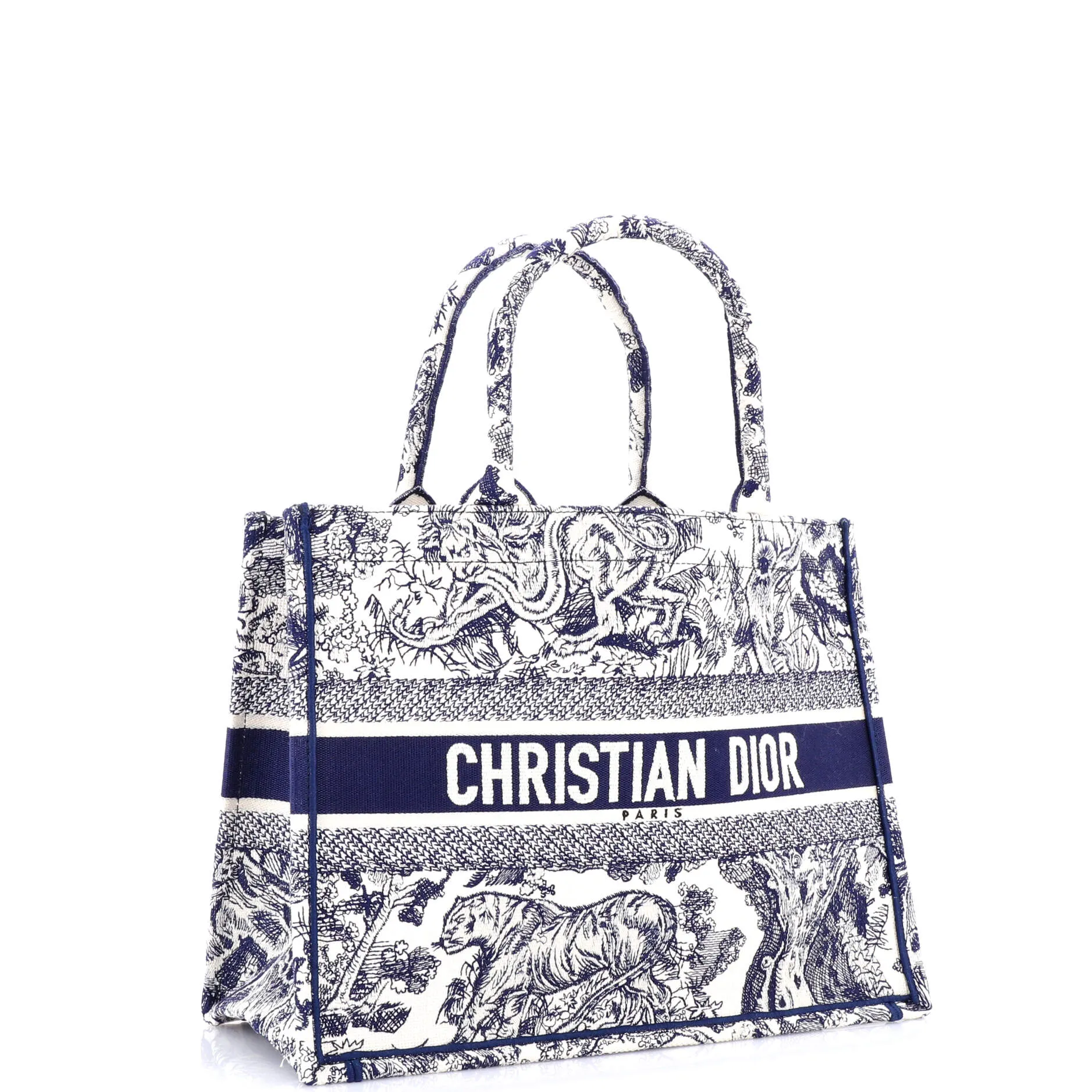 Book Tote Embroidered Canvas Medium