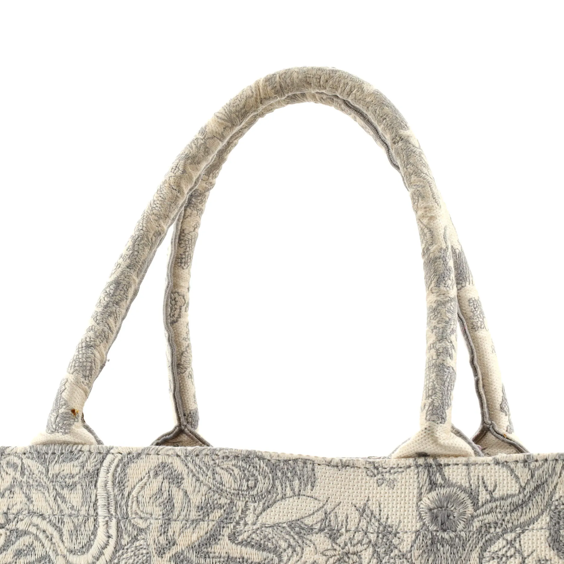Book Tote Embroidered Canvas Medium