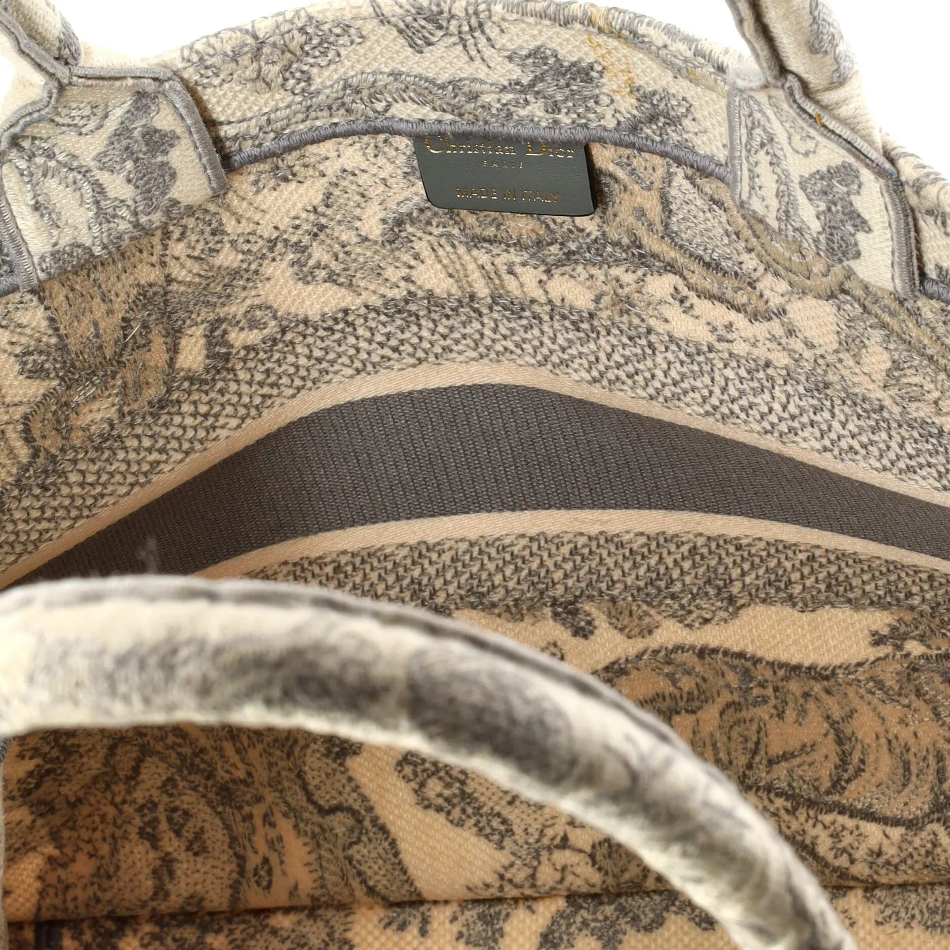 Book Tote Embroidered Canvas Medium
