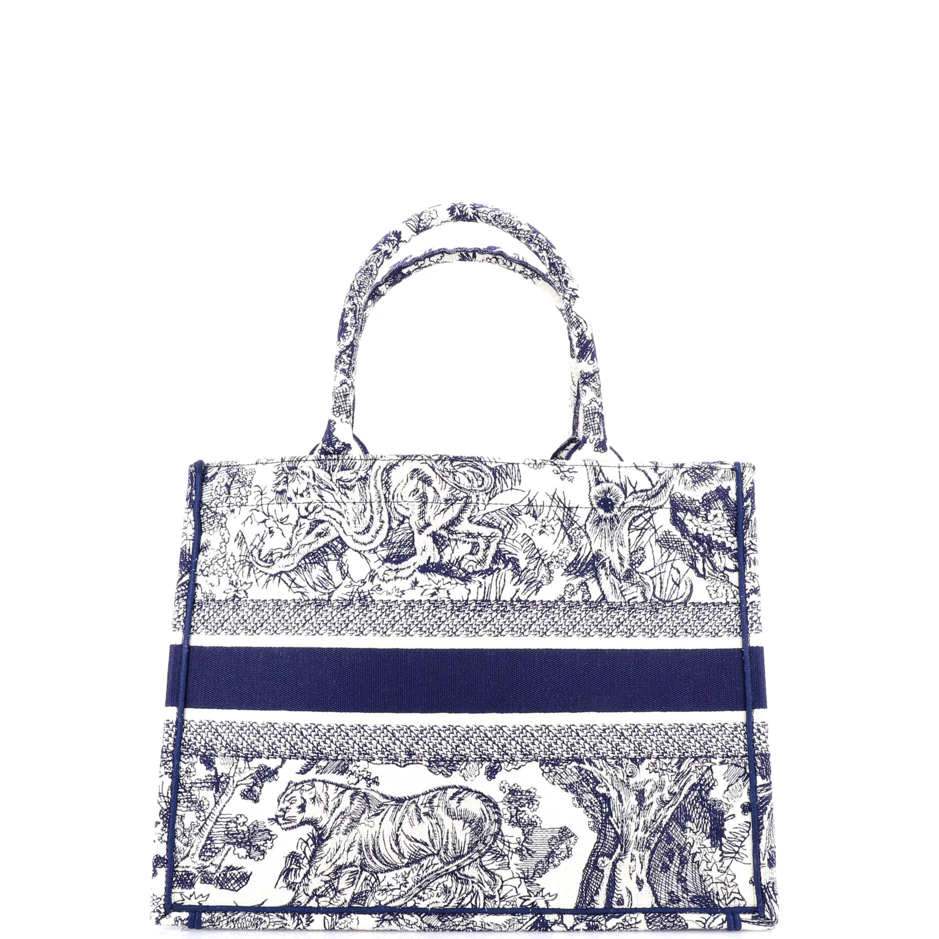 Book Tote Embroidered Canvas Medium