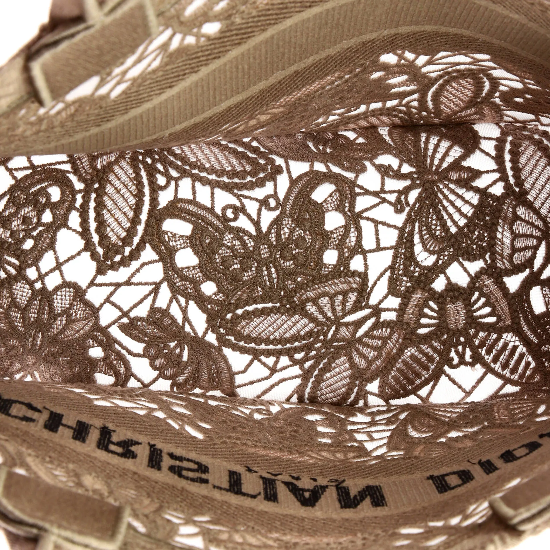 Book Tote Embroidered Lace Medium