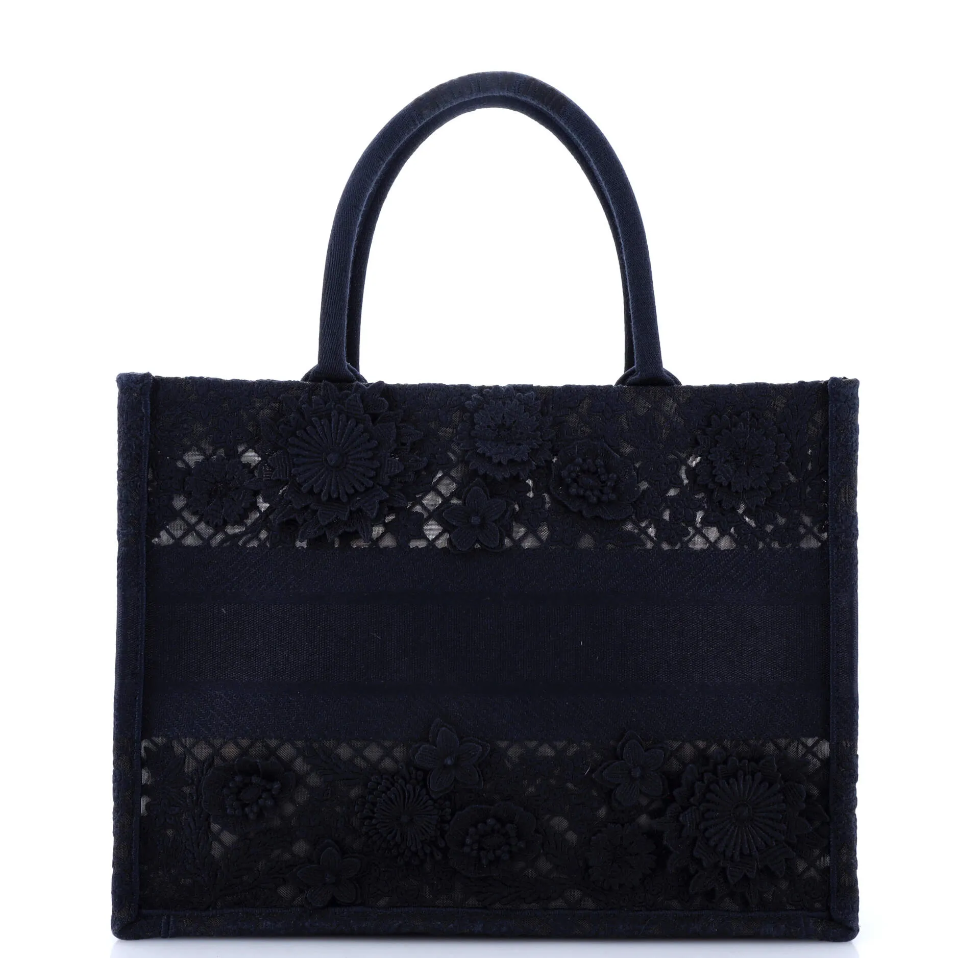 Book Tote Embroidered Lace Medium