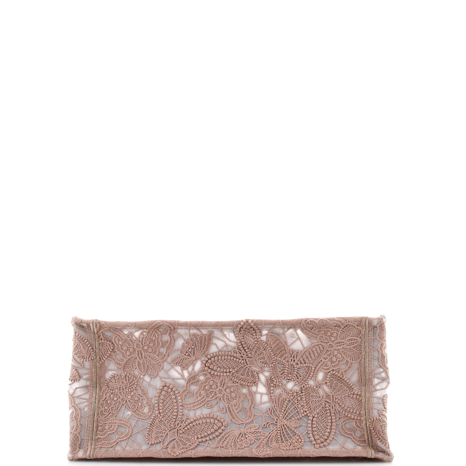 Book Tote Embroidered Lace Medium