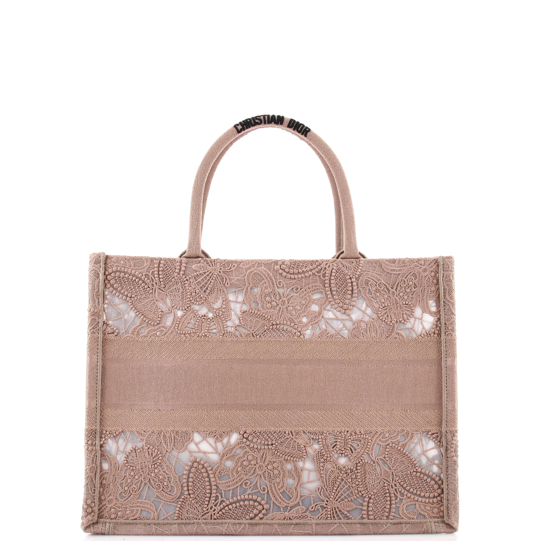 Book Tote Embroidered Lace Medium