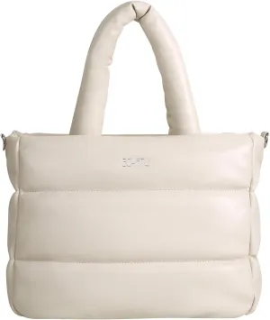BOYATU Puffer Tote Bag for Women: Quilted Puffy Tote Purse with Zipper - Vegan Leather Satchel Bag for School Work Travel Gym