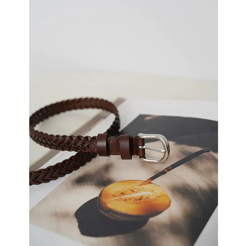 Braided Cowhide Belt