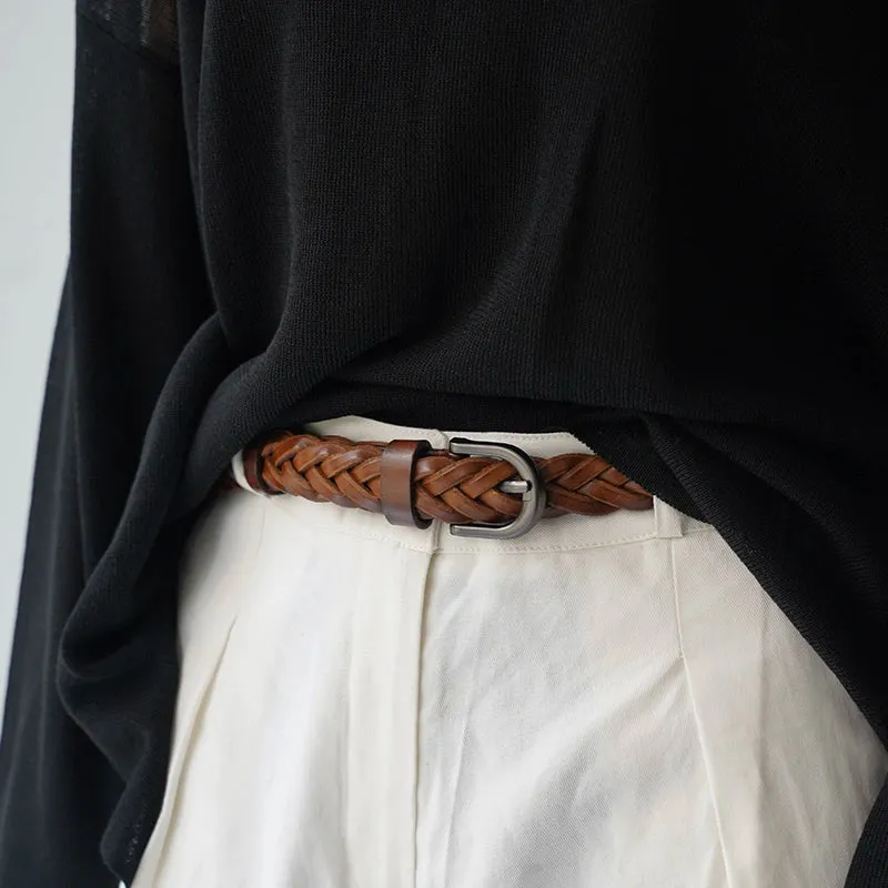 Braided Cowhide Belt