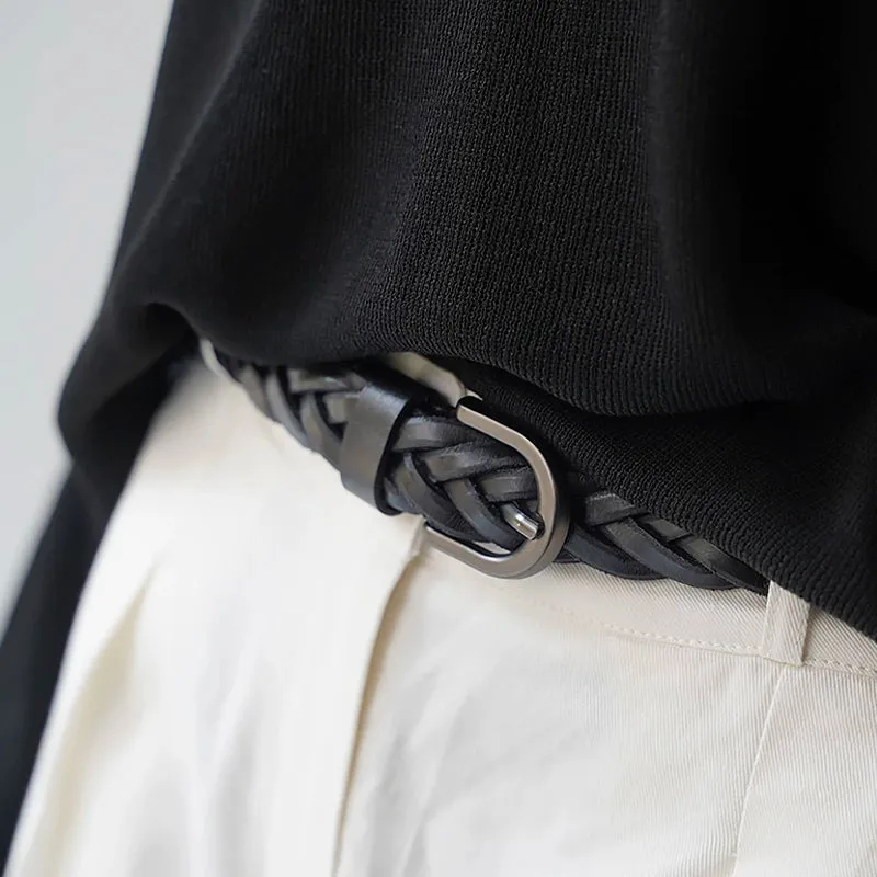 Braided Cowhide Belt