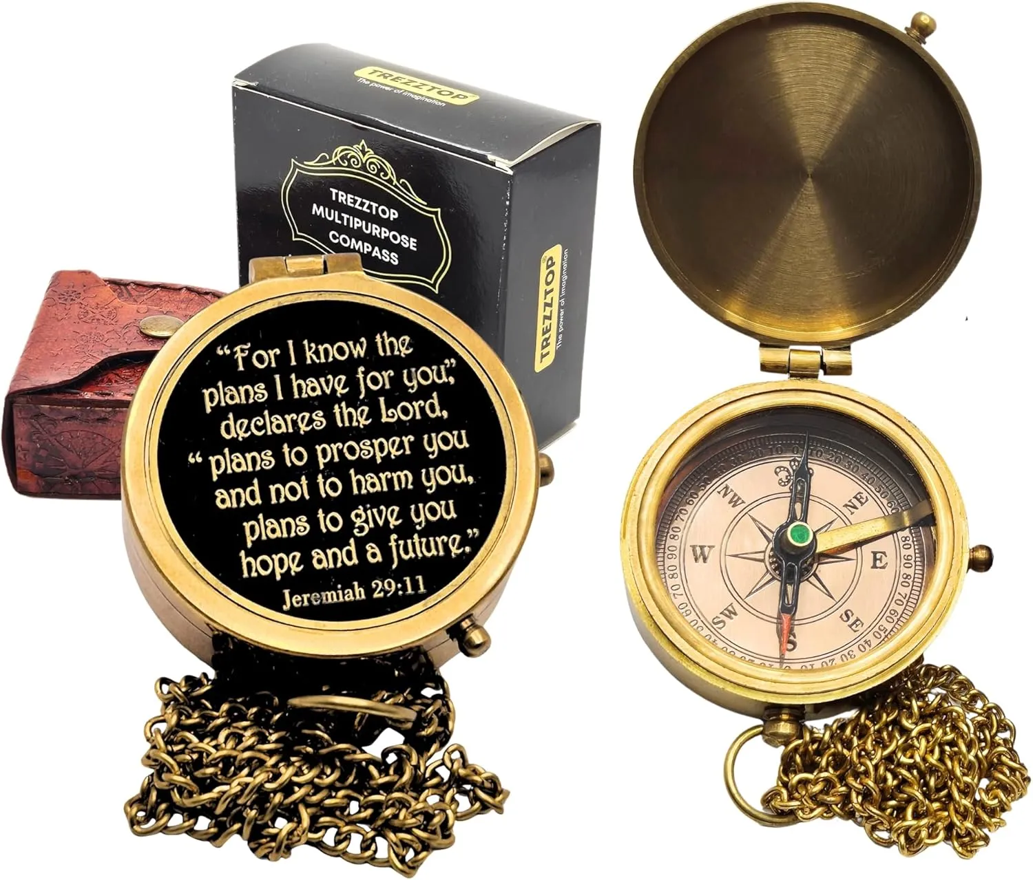 Brass Compass, Birthday Christmas Graduation Day Gift for Teenage Boys Girls Men Women