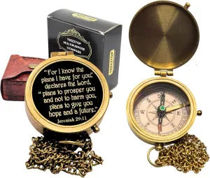 Brass Compass, Birthday Christmas Graduation Day Gift for Teenage Boys Girls Men Women