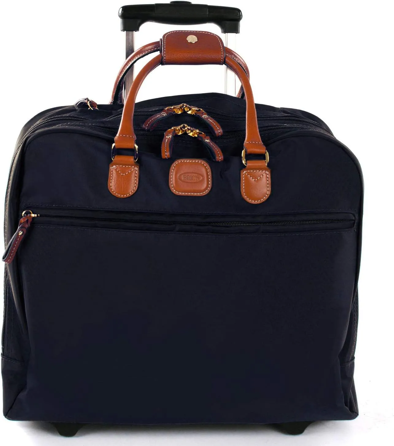 Bric's X-Bag/X-Travel 2.0 - Pilot Bag - Rolling Carry On Luggage - Business - 14 x 15.5-Inch Luggage Laptop Bag, Navy