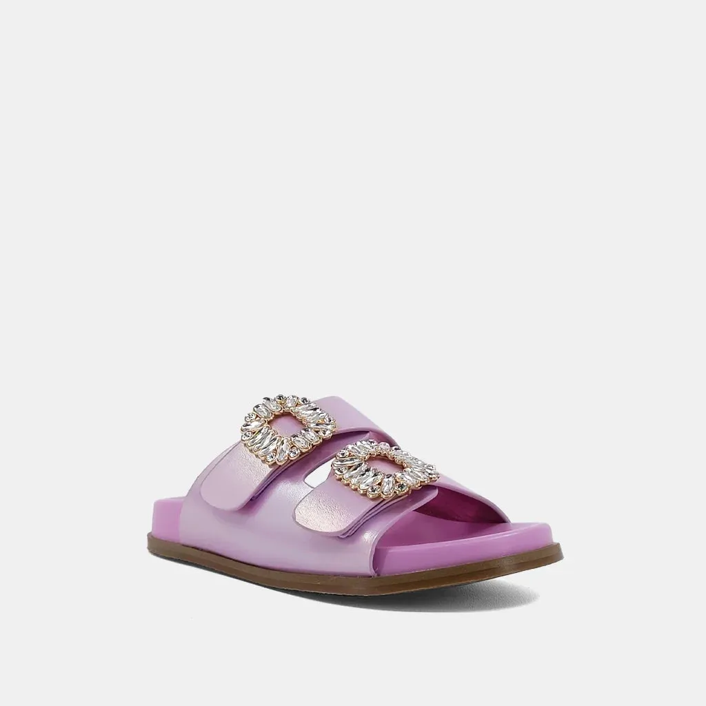 Bridget Kids Metallic Pink Slip On Sandal