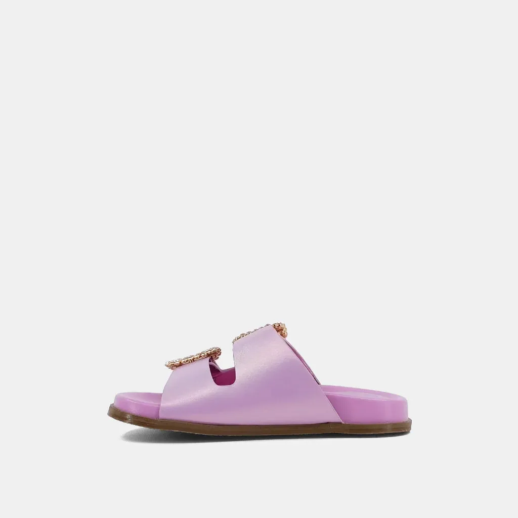 Bridget Kids Metallic Pink Slip On Sandal
