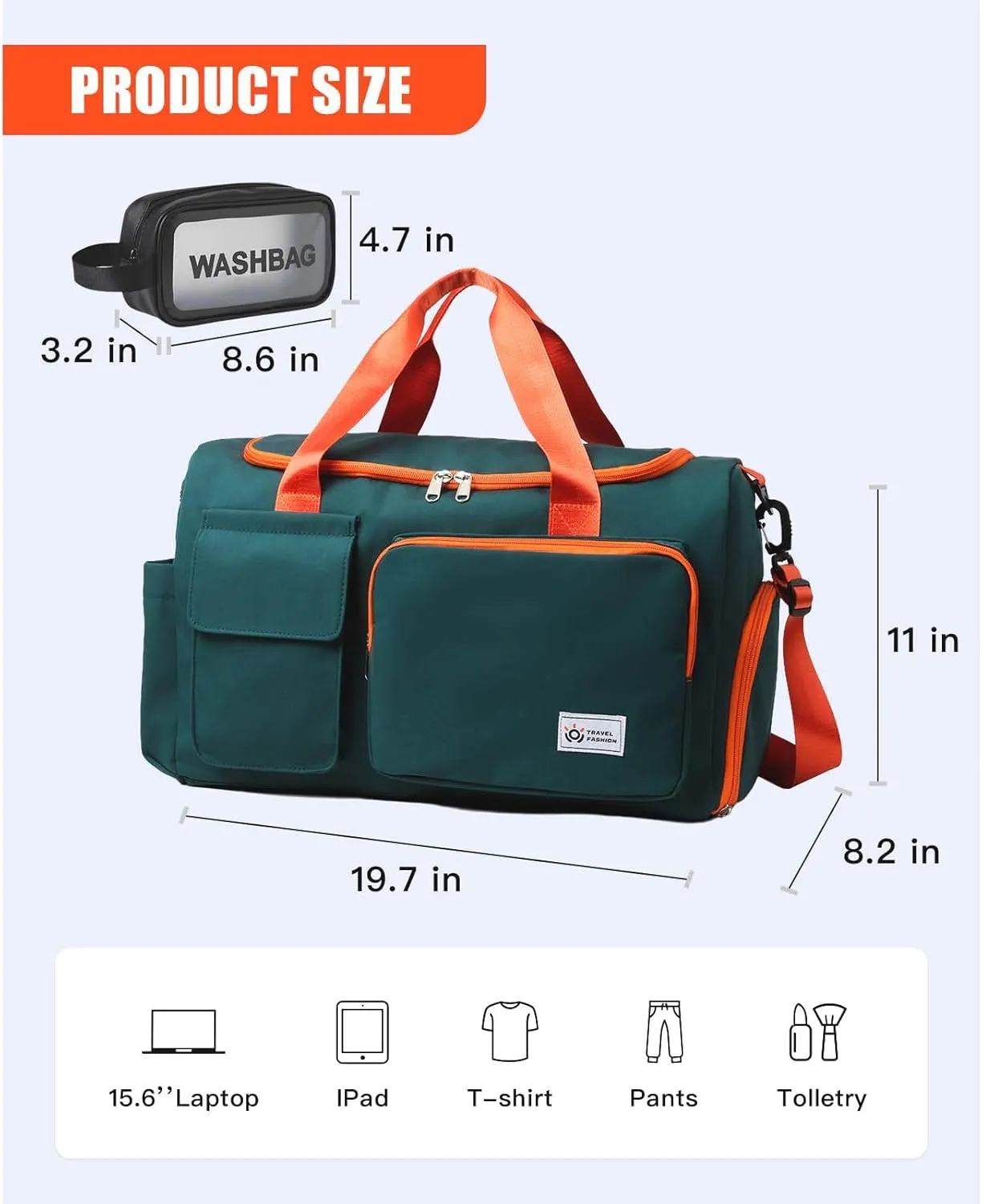 BUQINGTING Gym Bag for Men Women with Shoe Compartment, Cute Travel Duffle Bag for Women, Weekender Overnight Bag, Carry on Tote Bag Sport Duffel bag for Dance, Swim