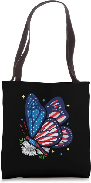 Butterfly USA Entomologist Flower American Tote Bag
