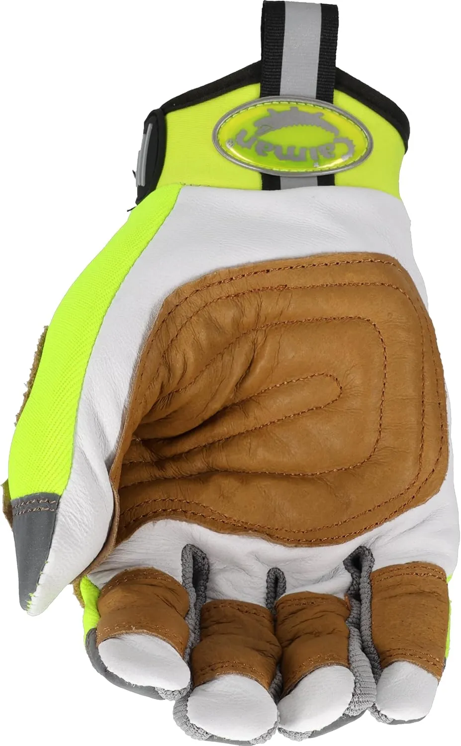 Caiman MAG, Multi-Activity Glove with Goat Grain Leather Patch Palm, Hi-Vis AirMesh Back, Pinch'd-Tip Fingers, Neoprene Knuckle, High-Vis Yellow/Gold, X-Large (2984-6)