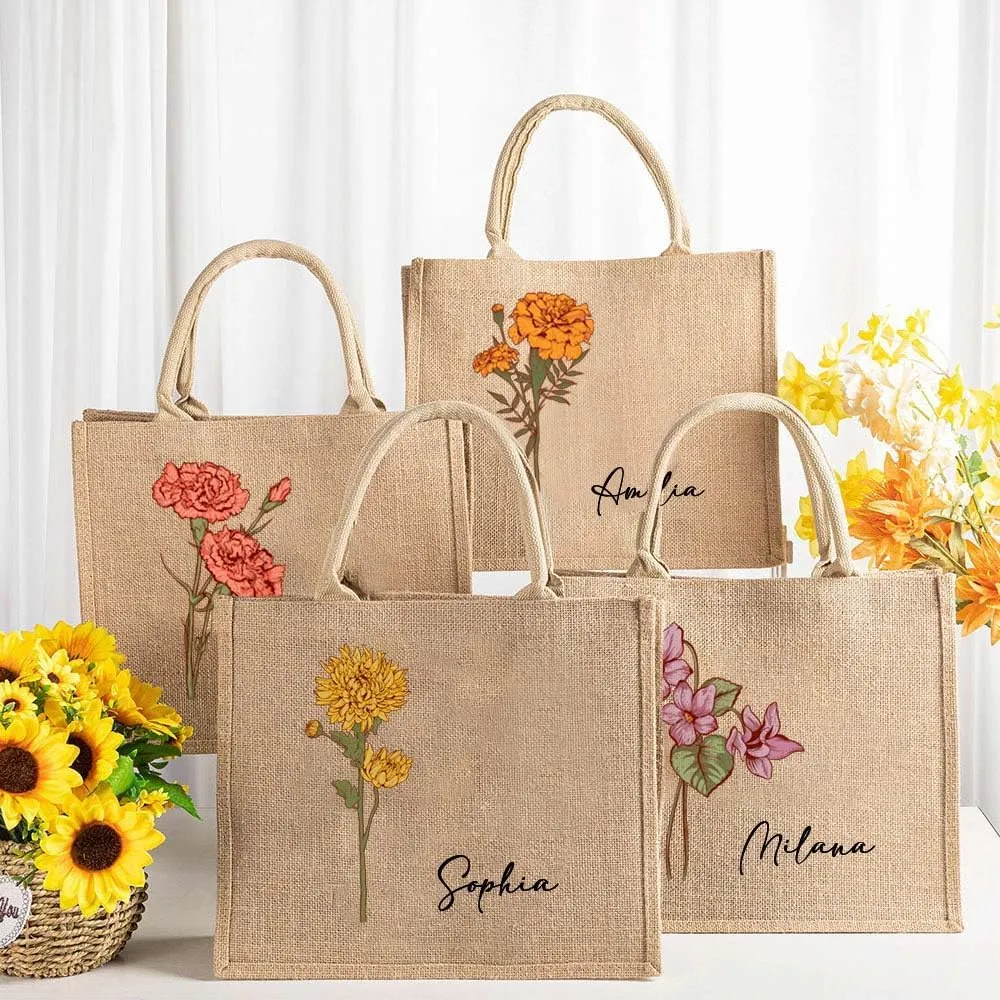 callie Personalized Women Tote Bag for Summer, Travel, Beach, Vacation, Custom Handbag Gifts for Mother's Day, Birthday