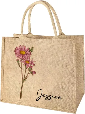 callie Personalized Women Tote Bag for Summer, Travel, Beach, Vacation, Custom Handbag Gifts for Mother's Day, Birthday