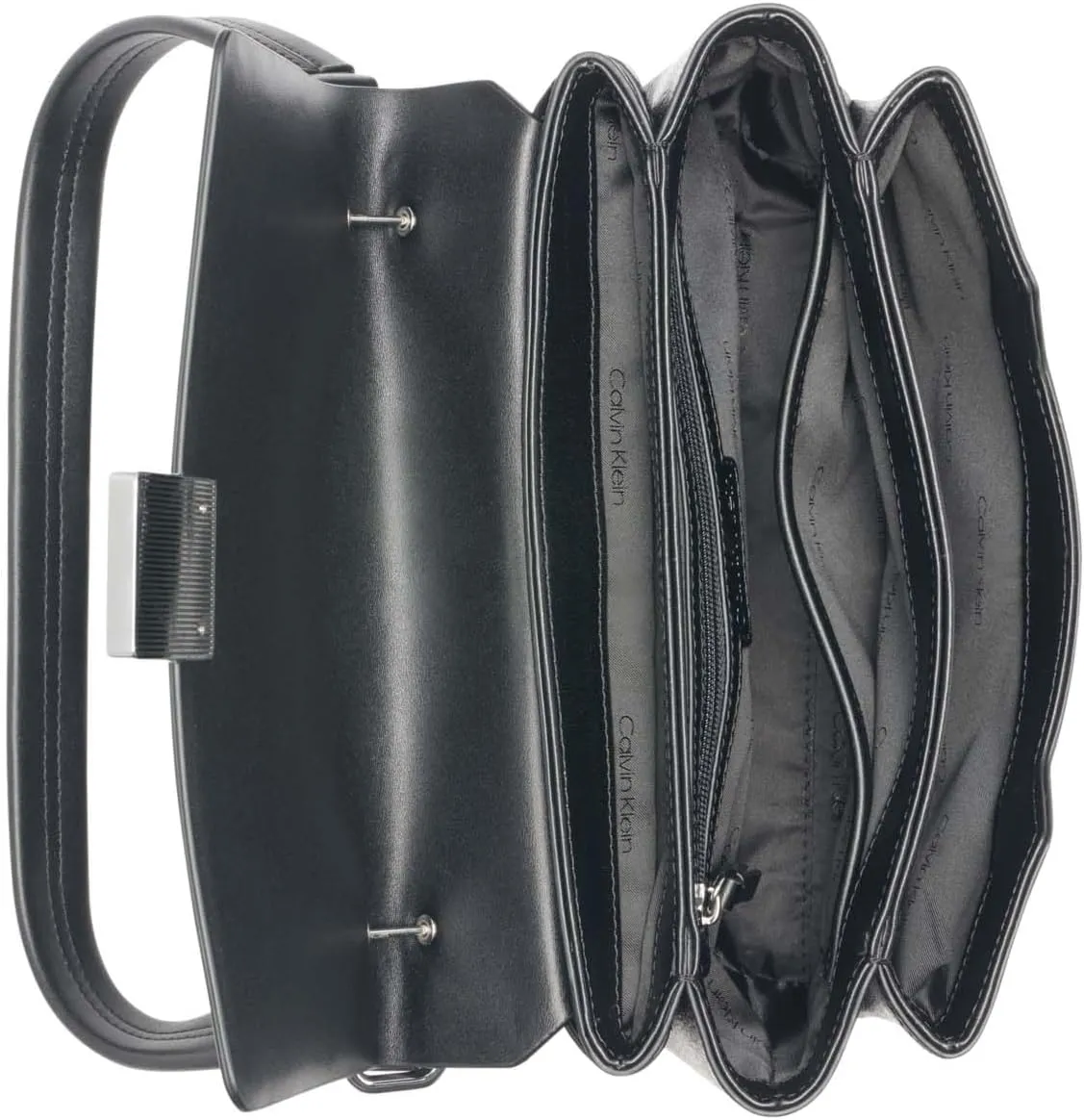 Calvin Klein Clove Triple Compartment Flap Shoulder Bag