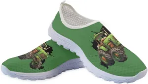 Camo Womens Walking Shoes, Athletic Beach Aqua Footwear, Casual Mesh Comfortable, Breathable Mesh Sneakers