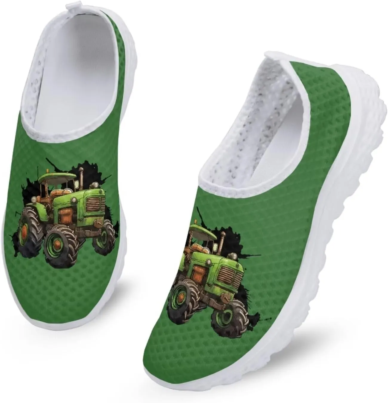 Camo Womens Walking Shoes, Athletic Beach Aqua Footwear, Casual Mesh Comfortable, Breathable Mesh Sneakers