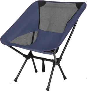 Camping Chairs Travel Ultralight Folding Chair Camping Chair Portable Beach Hiking Picnic Seat Fishing Tools Chair (Navy One Size)