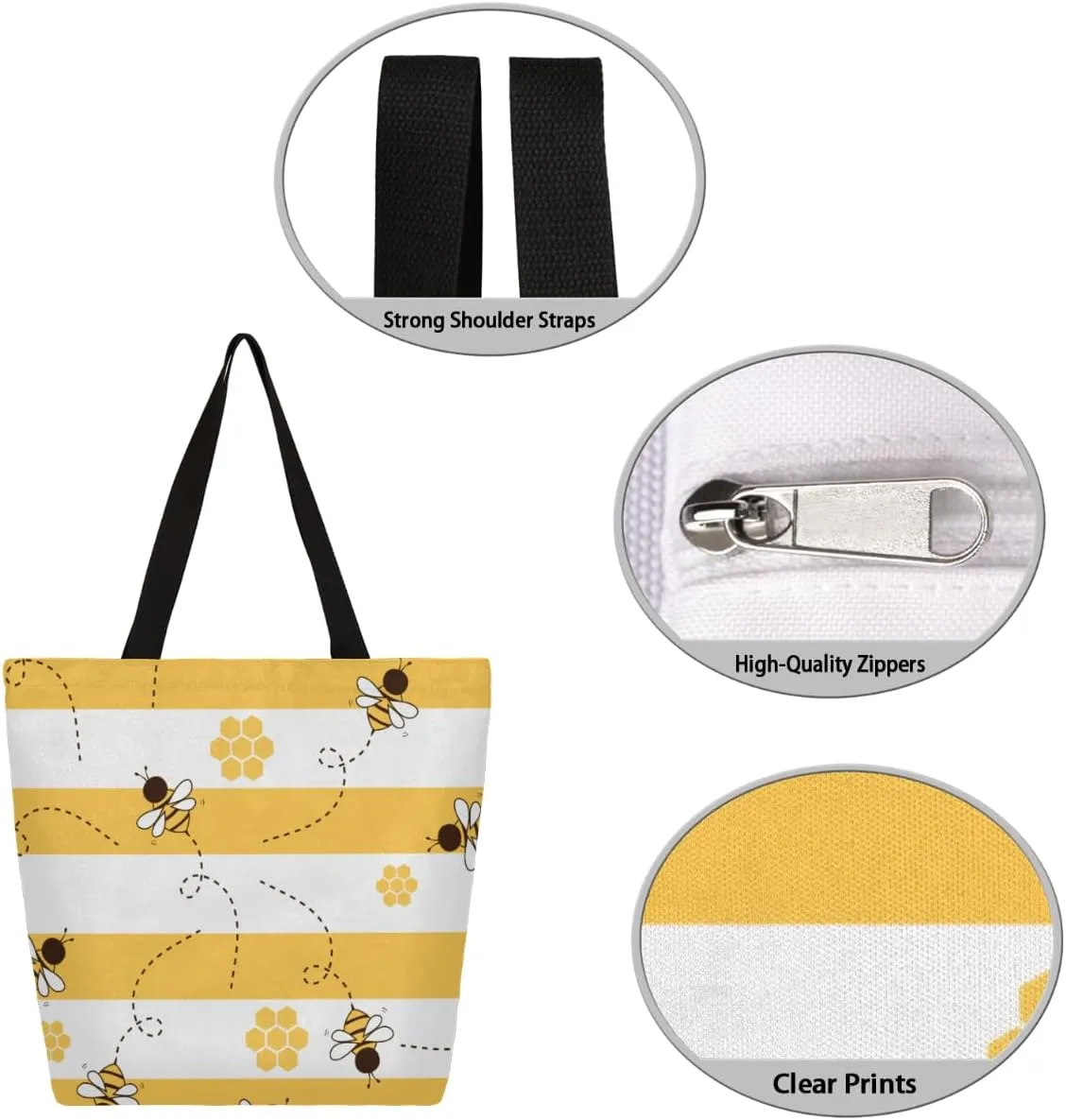 Canvas Tote Bag Large Women Casual Shoulder Bag Handbag Reusable Storage Shoulder Bag