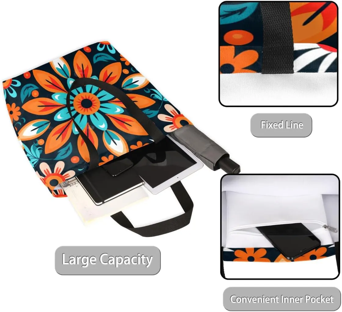 Canvas Tote Bag Large Women Casual Shoulder Bag Handbag Reusable Storage Shoulder Bag
