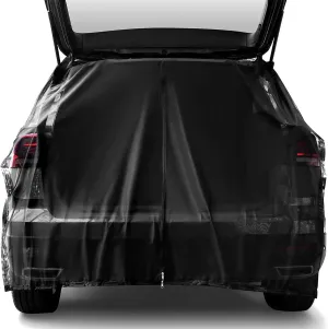 Car Tailgate Mesh Screen, Magnetic Mount Auto Tailgate Rear Windshield Sunshade Net, Breathable Trunk Mesh Tent Vehicle Camping for SUV Van MPV, Camping Gear Accessories (M: 63"×59")
