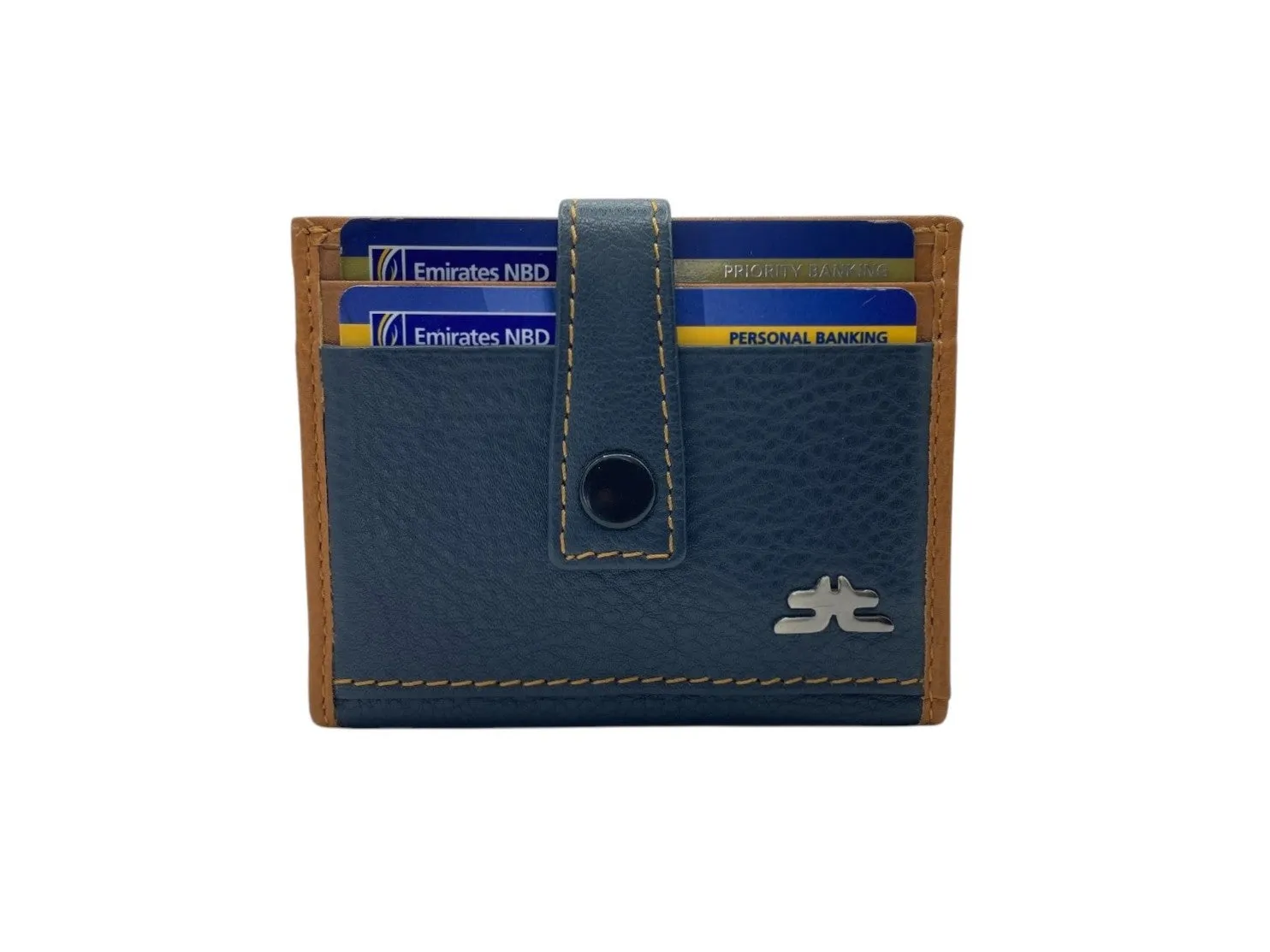 Card Case & Cash Wallet Compact Size 12 Card Space Plus Zip For Coins # 4029Z