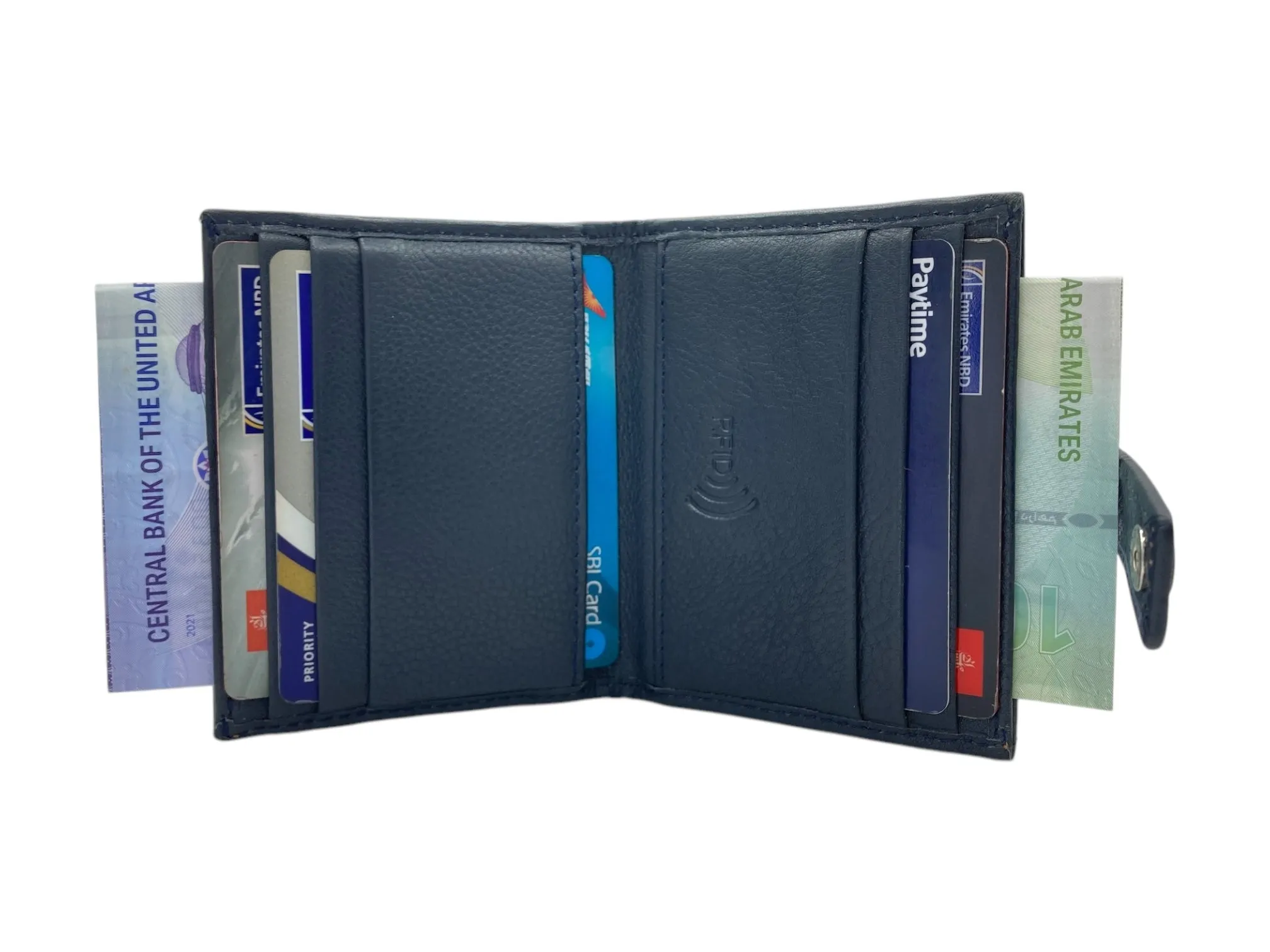 Card Case & Cash Wallet Compact Size 12 Card Space Plus Zip For Coins # 4029Z