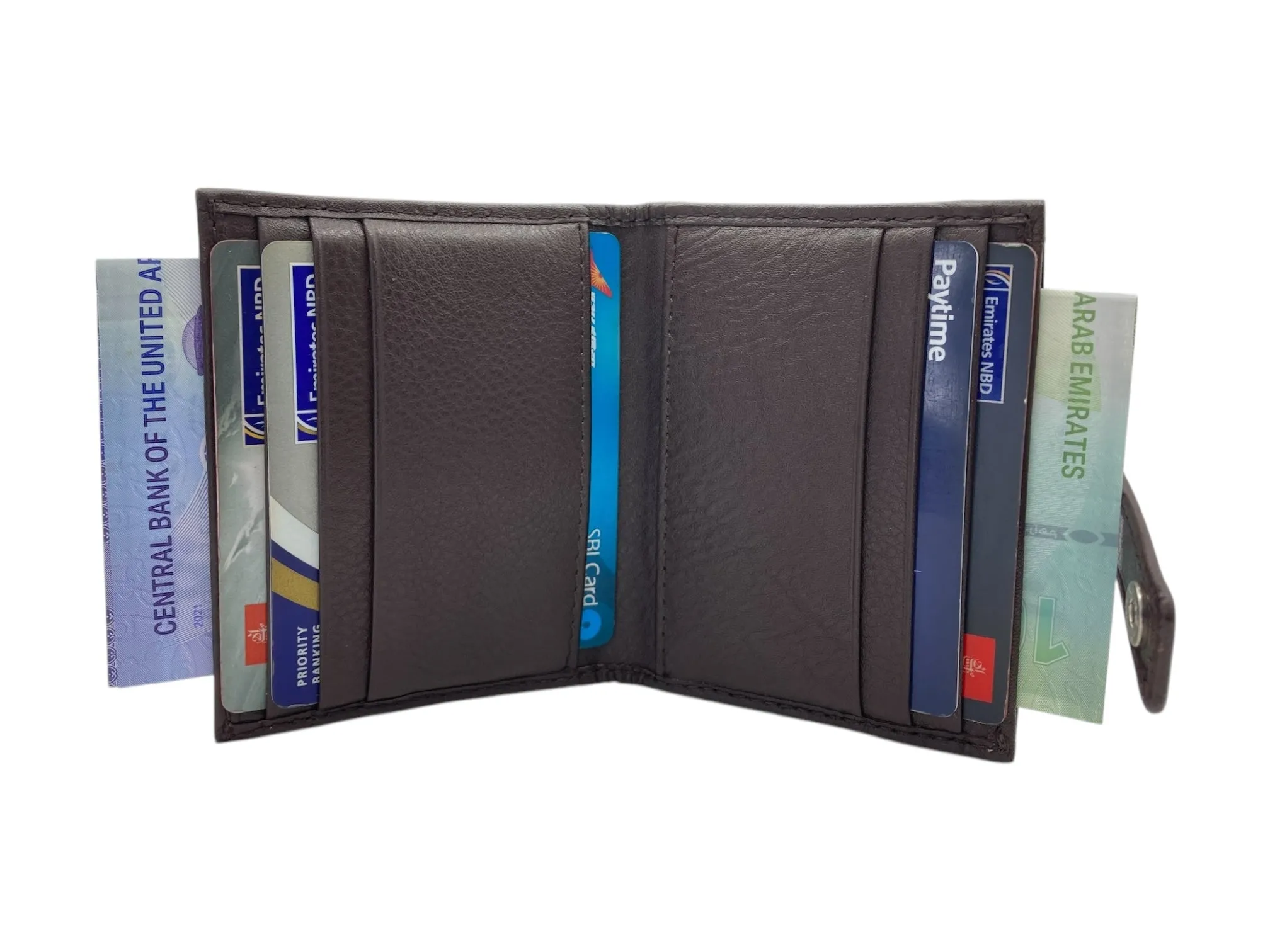 Card Case & Cash Wallet Compact Size 12 Card Space Plus Zip For Coins # 4029Z